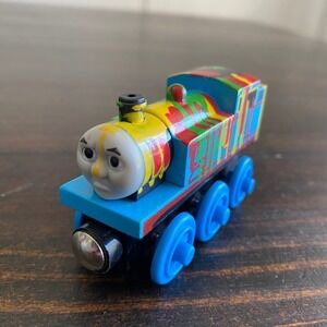 Thomas & Friends Wooden Railway Paint-Splattered Thomas Train 2859WJ00 Blue Wood